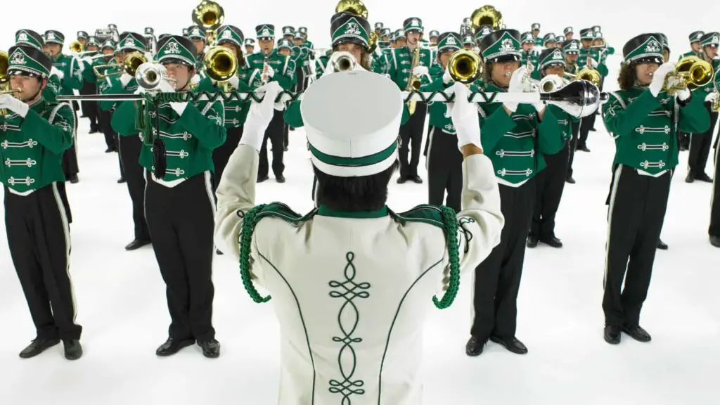 Drum Major Leading a Band