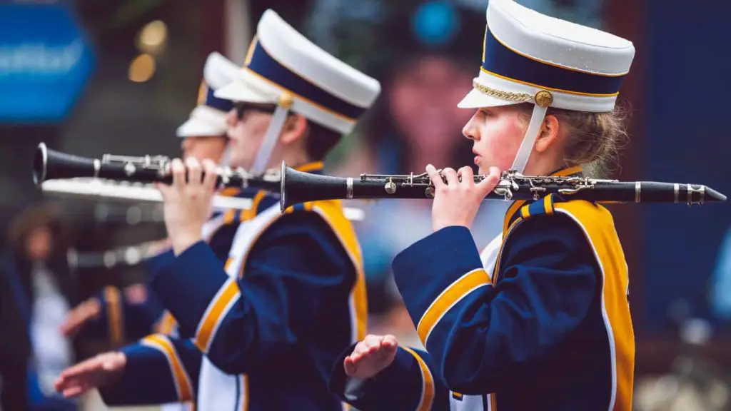 clarinets in the marching band 