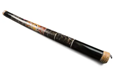 didgeridoo on white background