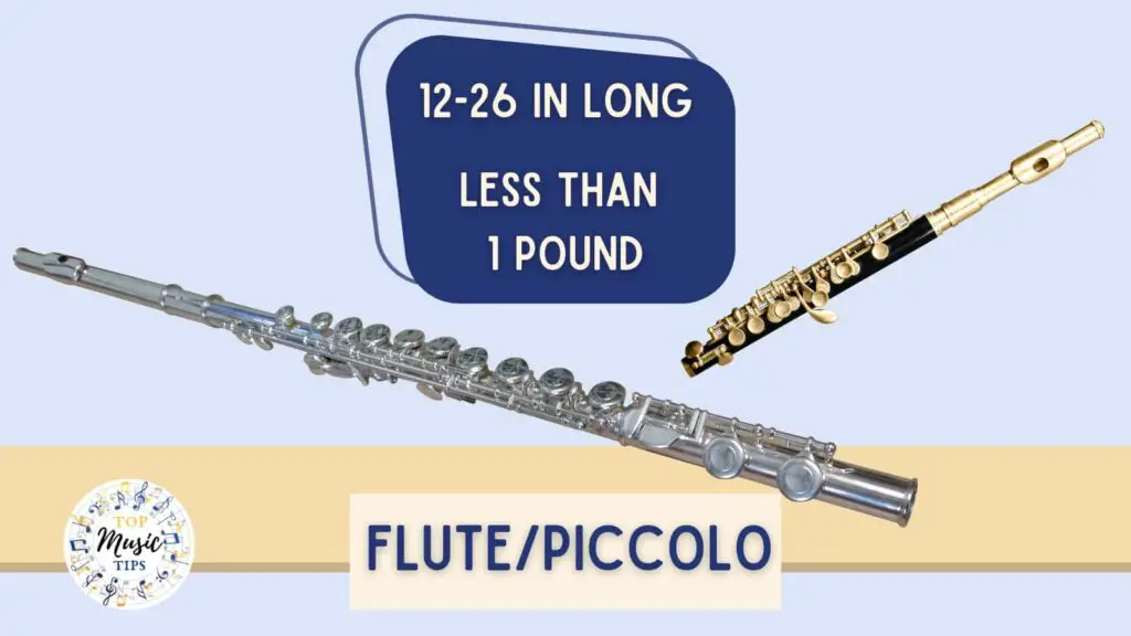 Flute and piccolo weight and size in marching band 