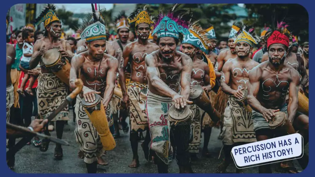 Tribal percussion instruments. Rich History