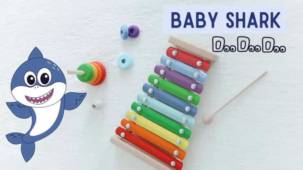 Baby shark and a xylophone